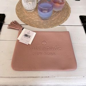 Kate Spade Large Tassel Pouch - “Rosycheeks” Color